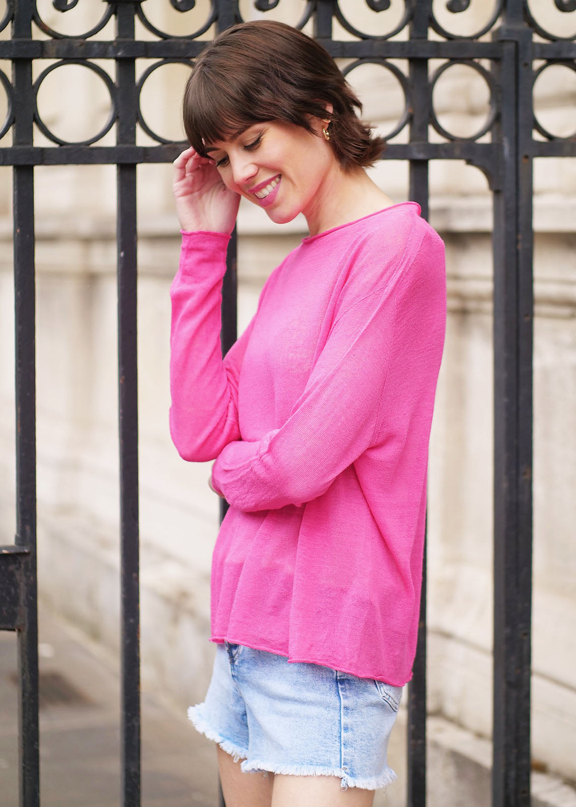 Pull en lin flammé