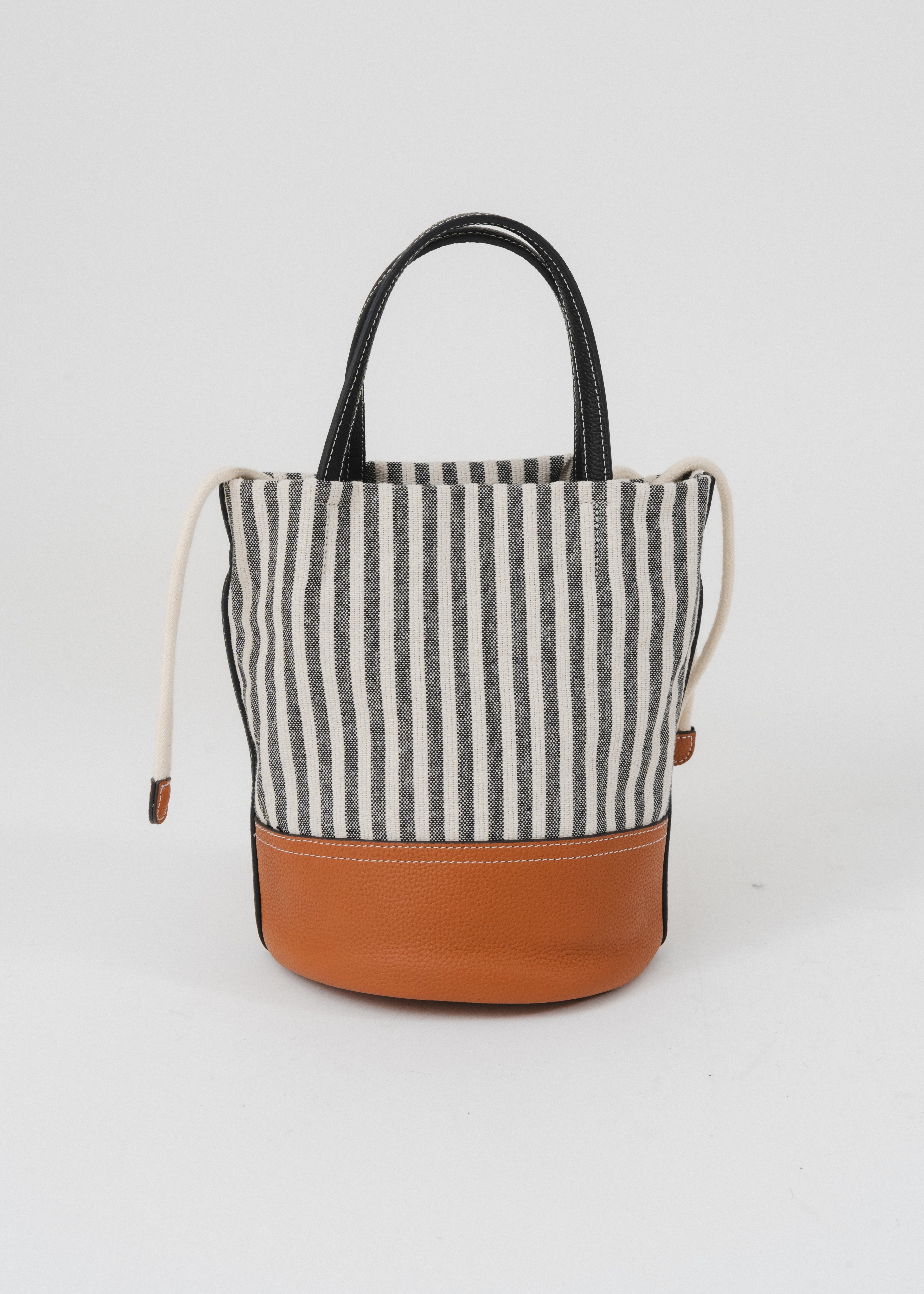 Sac en toile de coton garni cuir