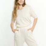 Pull Flora en cachemire et laine, Julia Paris, coloris Ecru