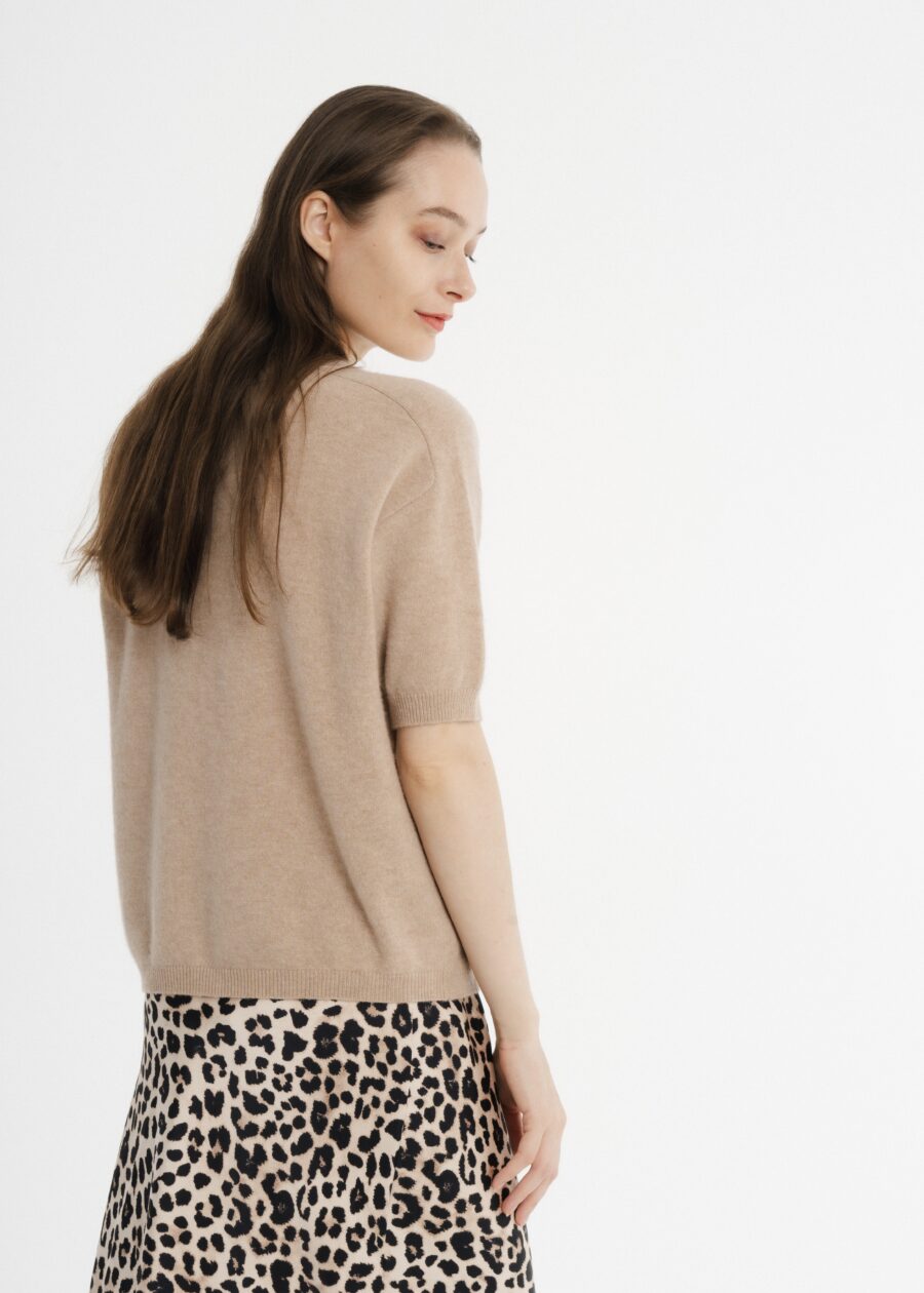 Pull Flora en cachemire et laine, Julia Paris, coloris Beige