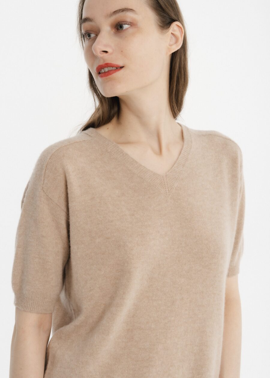 Pull Flora en cachemire et laine, Julia Paris, coloris Beige