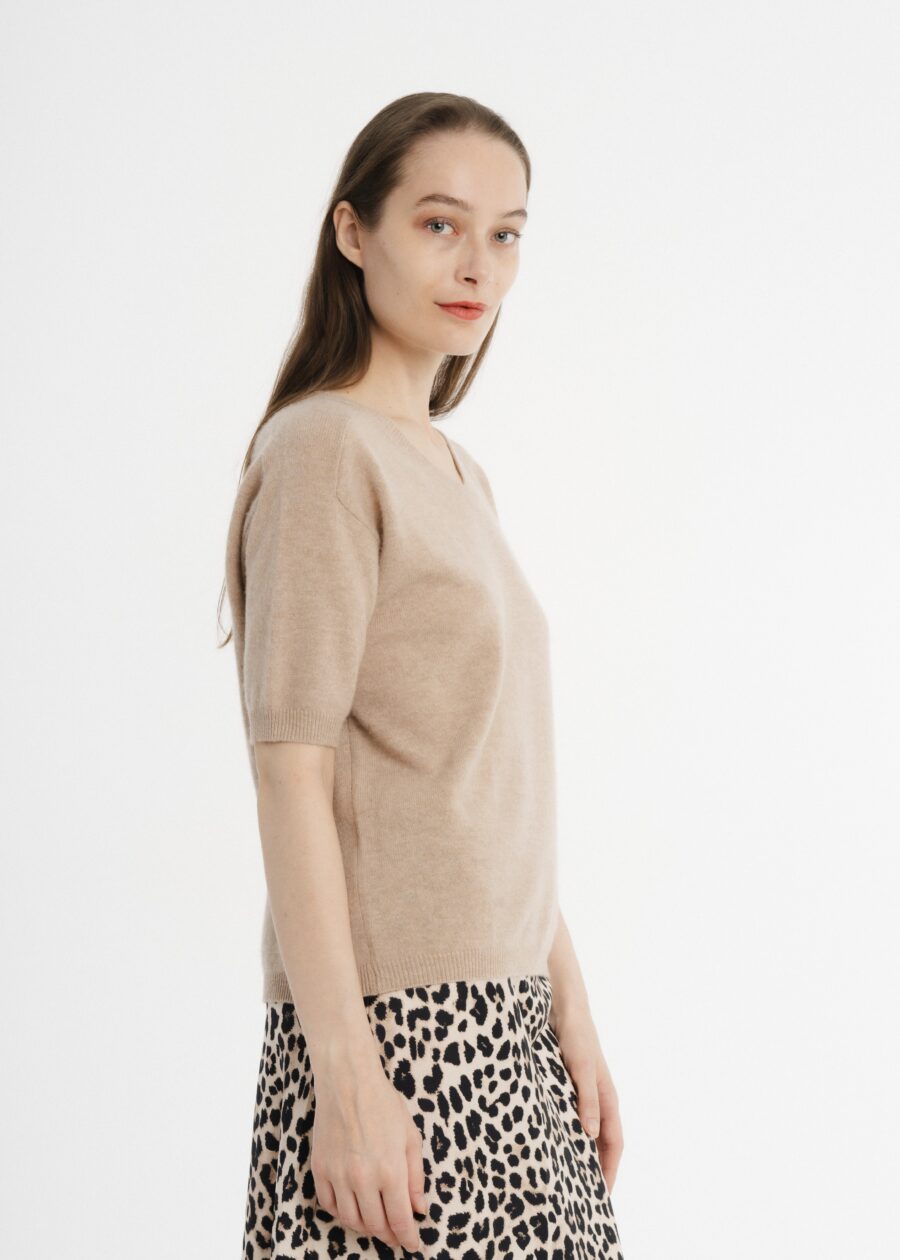 Pull Flora en cachemire et laine, Julia Paris, coloris Beige